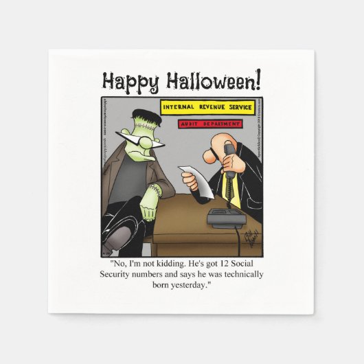 Serviette En Papier Hilarious Halloween Humour Party Napkins (Devant)