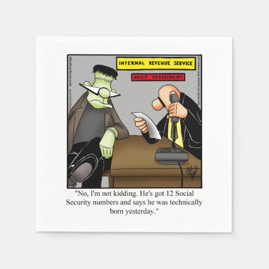 Serviette En Papier Hilarious Halloween Humour Party Napkins (Devant)