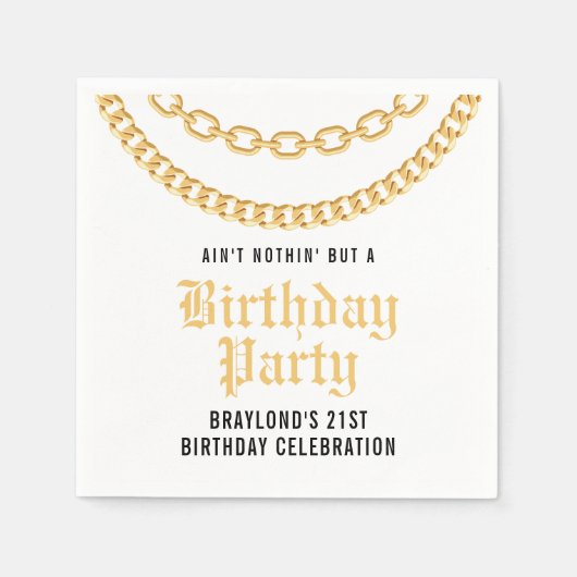 Serviette En Papier Hip hop Cubain Lien Anniversaire Papier Napkin (Devant)