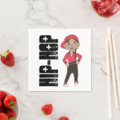 Serviette En Papier Hip hop Dance Studio Considérant Costume Danseuse (En situation)