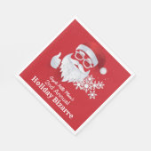 Serviette En Papier Hip Santa Claus Papercut sur Red Christmas Event (Coin)