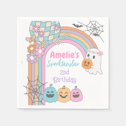 Serviette En Papier Hippie Hallowen  (Devant)