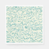 Serviette En Papier Hippie les années 70 Marbre Bleu Liquide Swirl Boh (Devant)