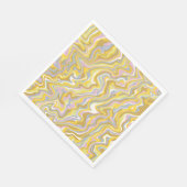Serviette En Papier Hippie les années 70 Marbre Vert Liquide Swirl Boh (Coin)