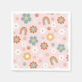 Serviette En Papier Hippie Rainbow Super Anniversaire (Devant)