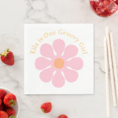 Serviette En Papier Hippie Super Fleur Retro 60s Anniversaire (En situation)
