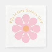 Serviette En Papier Hippie Super Fleur Retro 60s Anniversaire (Devant)