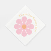 Serviette En Papier Hippie Super Fleur Retro 60s Anniversaire (Coin)
