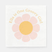 Serviette En Papier Hippie Super Fleur Retro 60s Anniversaire (Devant)
