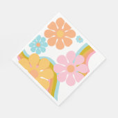 Serviette En Papier Hippie Super Fleur Retro 60s Anniversaire (Coin)