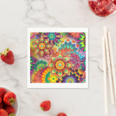 Serviette En Papier Hippie Super Techno Psychedelic Thunder_Cove (En situation)