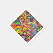 Serviette En Papier Hippie Super Techno Psychedelic Thunder_Cove (Coin)