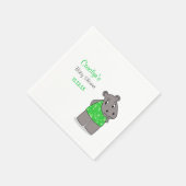 Serviette En Papier Hippo adorable mignonne / Robe Verte Napkin (Coin)