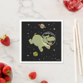 Serviette En Papier Hippo Animaux Dans L'Espace (En situation)
