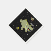 Serviette En Papier Hippo Animaux Dans L'Espace (Coin)