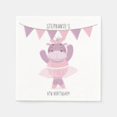 Serviette En Papier Hippo Ballerina (Devant)