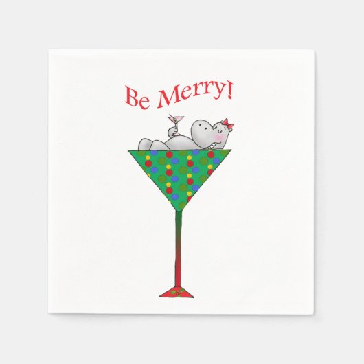 Serviette En Papier Hippo de Tipsy-tini (Devant)