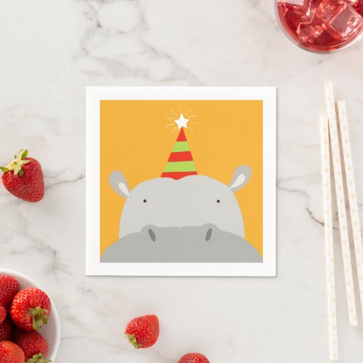 Serviette En Papier Hippo du parti (En situation)