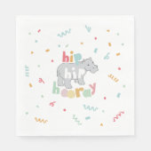 Serviette En Papier Hippo fête d'anniversaire Hippo Hippopotamus (Devant)
