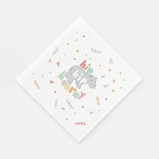 Serviette En Papier Hippo fête d'anniversaire Hippo Hippopotamus (Coin)