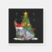 Serviette En Papier Hippo Fiona Arbre de Noël Hippopotame (Devant)