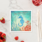 Serviette En Papier Hippocampe (En situation)