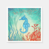 Serviette En Papier Hippocampe (Devant)
