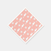 Serviette En Papier Hippocampe et étoiles de mer - Corail clair rose (Coin)