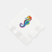Serviette En Papier Hippocampe polygonal arc-en-ciel (Coin)
