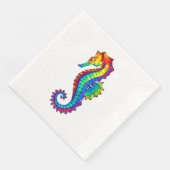 Serviette En Papier Hippocampe polygonal arc-en-ciel (Coin)