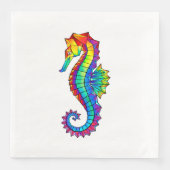 Serviette En Papier Hippocampe polygonal arc-en-ciel (Devant)