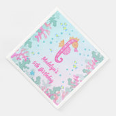 Serviette En Papier Hippocampe sous la mer Anniversaire (Coin)