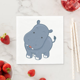 Serviette En Papier Hippopotame