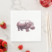 Serviette En Papier Hippopotame (En situation)