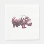Serviette En Papier Hippopotame (Devant)