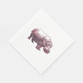 Serviette En Papier Hippopotame (Coin)