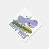 Serviette En Papier Hippopotame de surfer (Coin)