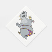 Serviette En Papier Hippopotame En Bikini (Coin)