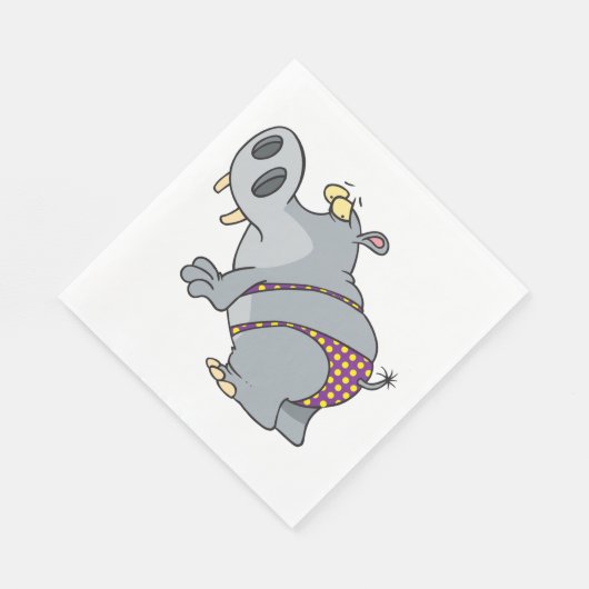 Serviette En Papier Hippopotame En Bikini (Coin)