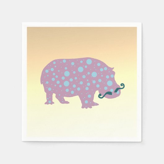 Serviette En Papier Hippopotamus Standard Cocktail Papier à cocktails (Devant)