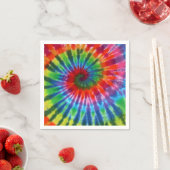Serviette En Papier Hippy Peace Retro 60s Tie Dye (En situation)