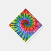 Serviette En Papier Hippy Peace Retro 60s Tie Dye (Coin)