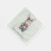 Serviette En Papier Hipster Bunny Boy Baby Shower (Coin)