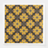 Serviette En Papier Hipster moderne jaune et noir (Devant)