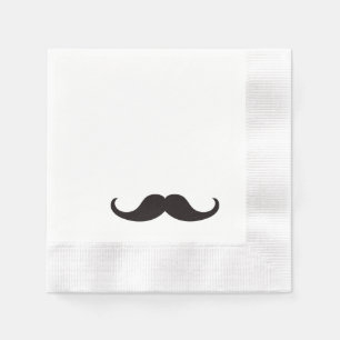 Serviette En Papier Hipster Mustache  