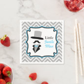 Serviette En Papier Hipster Mustache Gentleman Baby Boy Shoy (En situation)