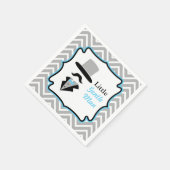 Serviette En Papier Hipster Mustache Gentleman Baby Boy Shoy (Coin)
