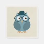 Serviette En Papier Hipster Owl (Devant)