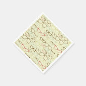 Serviette En Papier Hipster rétro Eyeglass (Coin)