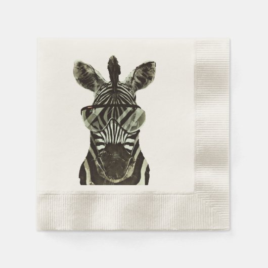 Serviette En Papier Hipster Zebra (Devant)